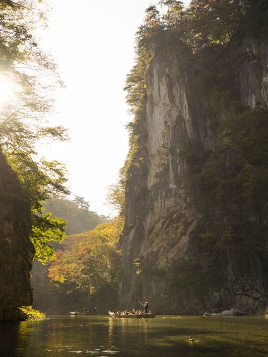 ▲推薦一早就來乘船，不僅等候時間短，沿途也不太會遇到其他船隻，獨享溪谷絕景。　圖：岩手縣觀光協會/提供