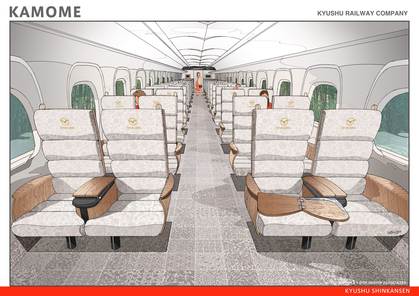 ▲指定席車廂以乾淨優雅的白色為主調，一排有四個座位，十分寬敞。　圖：JR九州／來源