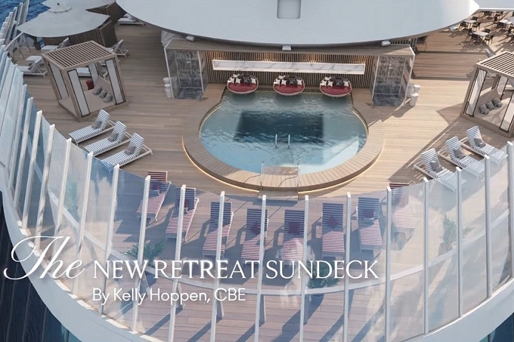 ▲The Retreat Sun Deck增加了40％的空間，並增加獨處空間（solitude spaces）。　圖：名人遊輪（Celebrity Cruises）╱提供