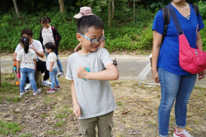 ▲「獨角仙探險趣」體驗活動廣受親子喜愛。　圖：尖山埤江南渡假村╱提供