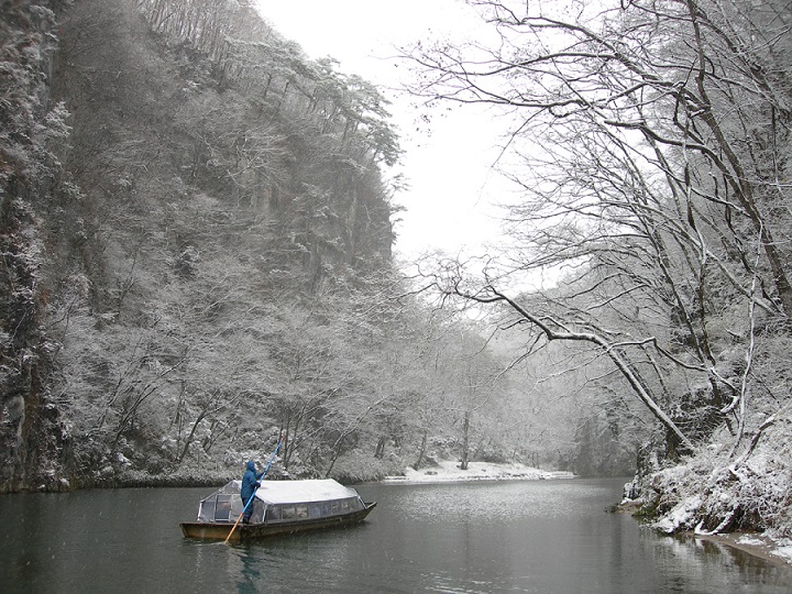 岩手縣一關市「猊鼻溪」為國家指定名勝地、天然記念物，更是日本百景之一。　圖：岩手縣觀光協會/提供