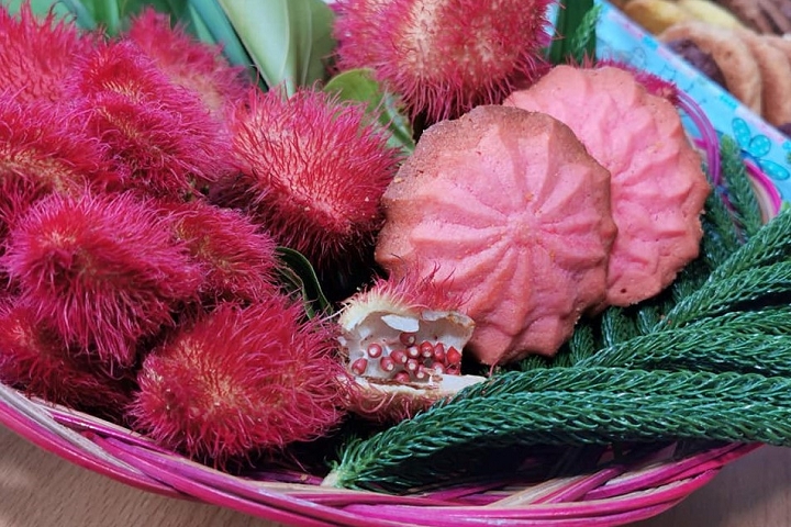 ▲豔紅的胭脂果與手工餅乾。　圖：帛琉觀光局Palau Visitors Authority╱提供