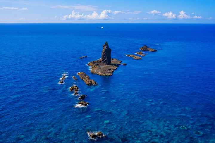 ▲神威岩矗立在半島最尖端，周圍廣闊日本海美景圍繞。　圖：寫真AC／來源