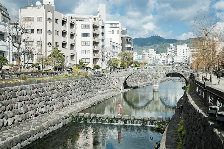 眼鏡橋為長崎市的必訪景點。　圖：長崎縣觀光連盟／提供