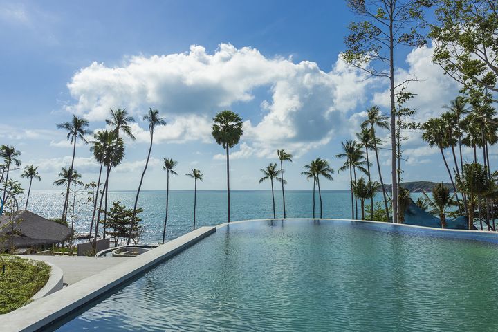 ▲蘇梅島凱悅酒店設計了多個可眺望沙灘的泳池。　圖：凱悅酒店集團╱提供