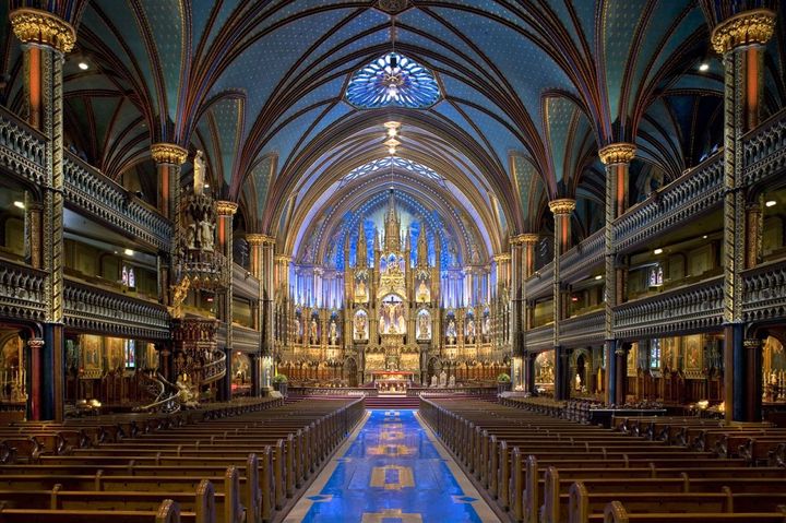 ▲蒙特婁聖母大教堂。　圖：Notre-Dame Basilica, Stéphan Poulin╱提供