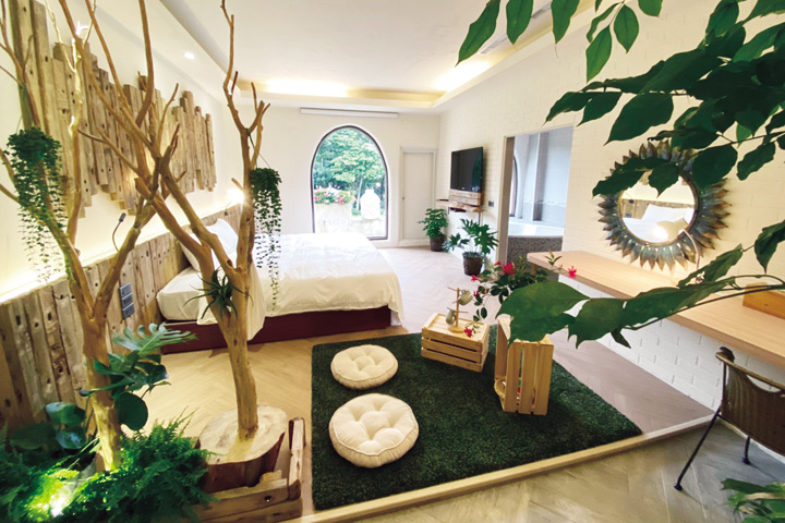 ▲充滿綠意芳香的房間，伴人一夜好眠。　圖：台灣休閒農業發展協會／提供