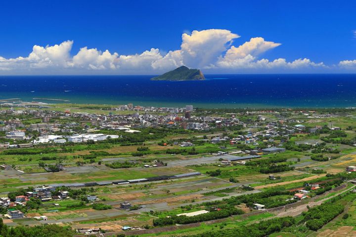 蘭陽平原與龜山島。　圖：Shutterstock／來源