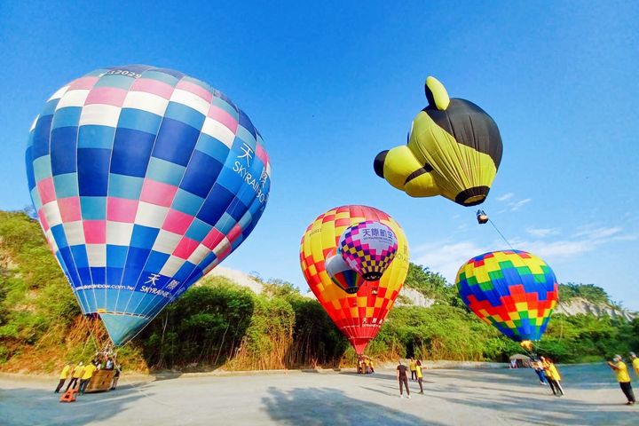 ▲田寮月世界目前規劃放置2顆大型熱氣球。　圖：高雄市政府觀光局／提供