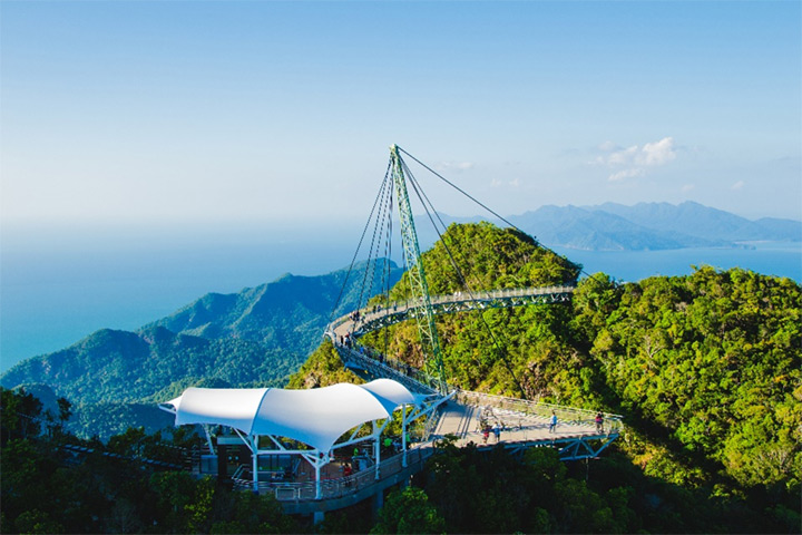 ▲在蘭卡威天空步道眺望整座島嶼美景。　圖：馬來西亞觀光局／提供
