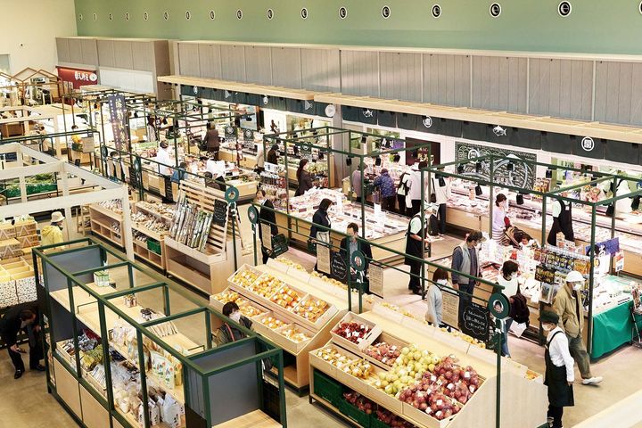 ▲馬爾凱區販售大井川流域農產品。　圖：三市一町廣域觀光連攜協議會／提供