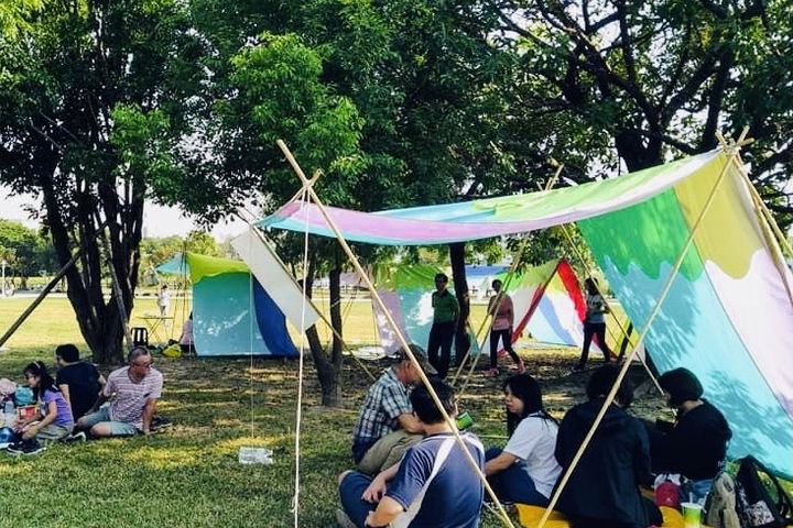 ▲可就地野餐、逛市集、聽音樂。　圖：臺南市政府觀光旅遊局虎頭埤風景區／提供