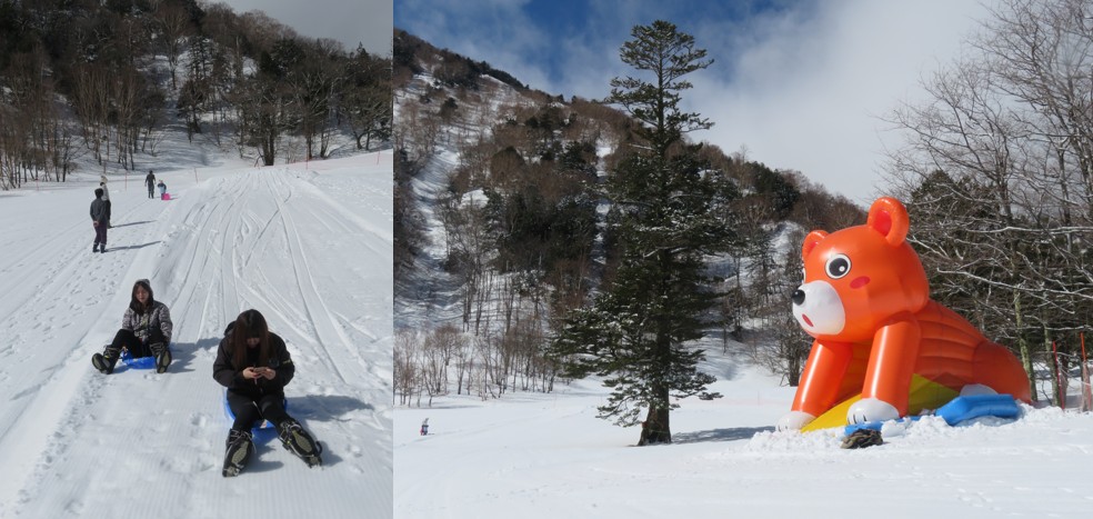 ▲湯元溫泉滑雪場玩雪盆。　圖：蔡雅雯／攝