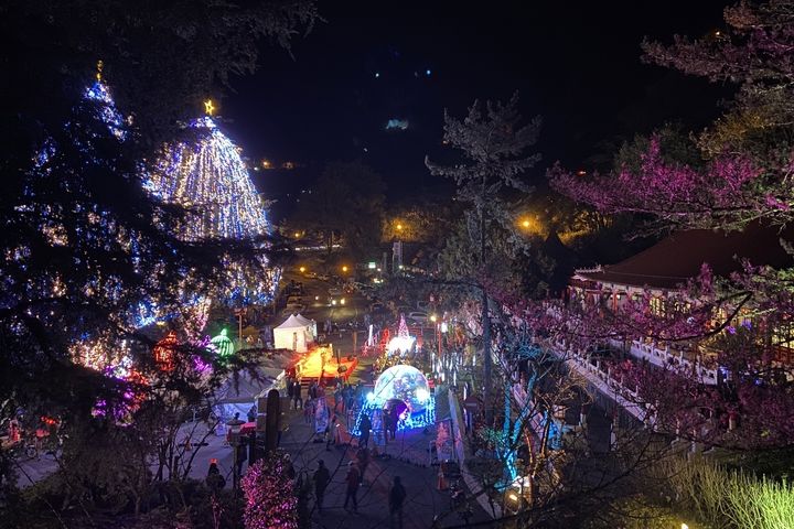 山谷燈光節在大梨山登場。　圖：交通部觀光局參山國家風景區管理處／提供