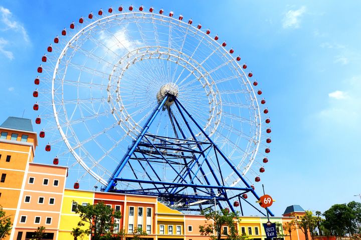 ▲天空之夢摩天輪可以遠眺大台中山、海、市美景。　圖：麗寶樂園渡假區／提供