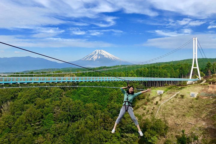 ▲三島Sky Walk的空中滑索超刺激。　圖：美好伊豆創造中心／提供