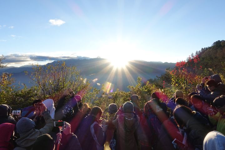 元旦到阿里山迎接日出曙光。　圖：交通部觀光局／提供 