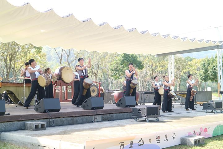 ▲響譽國際「十鼓擊樂團」。　圖：阿里山國家風景區管理處／提供