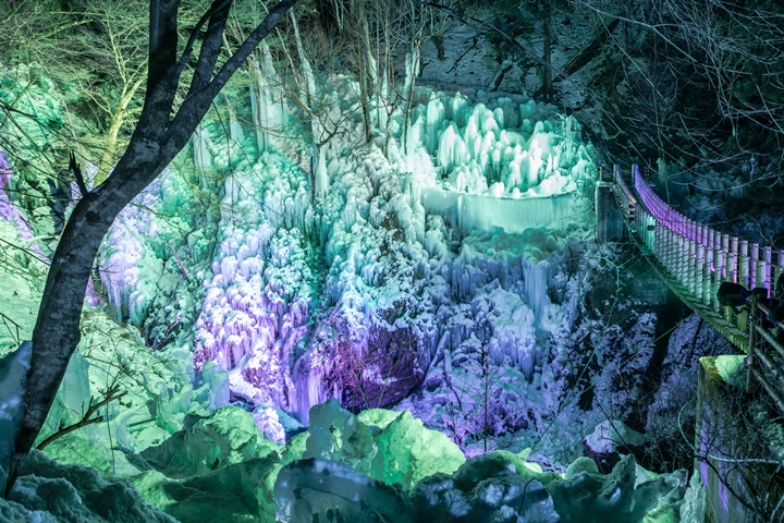 ▲帶著勇氣踏上吊橋，來追震撼冰柱奇景！　圖：埼玉県物産観光協会／來源