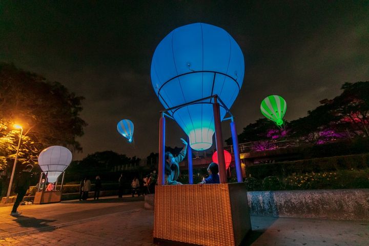 ▲童趣光樂園造型熱氣球。　圖：高雄市政府觀光局／提供