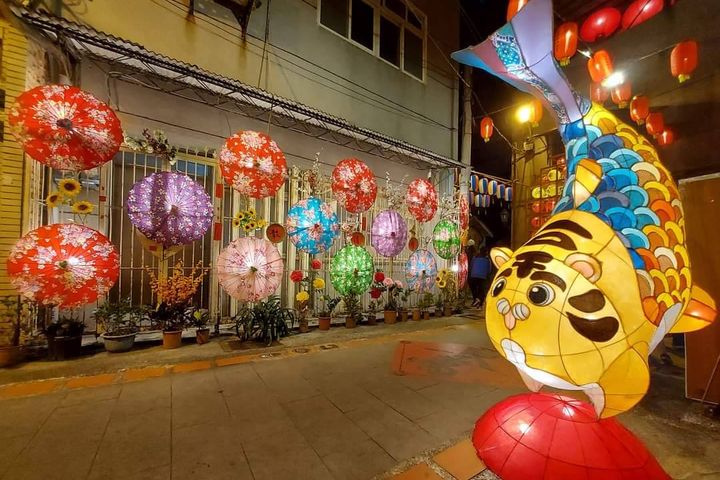 ▲北港燈節以主題光環繞在北港鎮街道。　圖：雲林縣政府觀光行銷科／提供