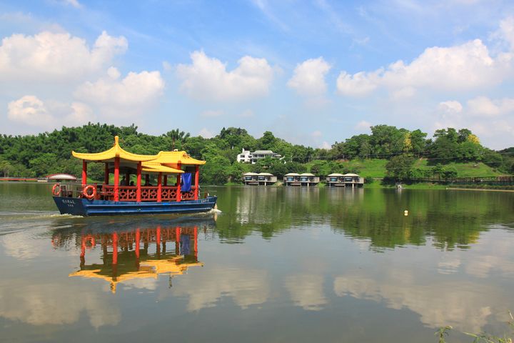 江南畫舫水鄉美景。　圖：台糖尖山埤江南渡假村／提供 