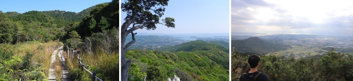 ▲(左)葦毛溼原。(中)湖西阿爾卑斯連峰。(右)山頂可眺望遠州灘、濱名湖。　圖：愛知縣東三河總局／提供