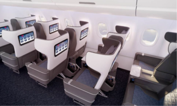 ▲達美航空A321neo客機，共規劃三個艙等。　圖：達美航空／提供