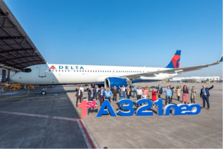 達美航空機隊拓展邁向新哩程，近日接收首架A321neo客機。　圖：達美航空／提供 