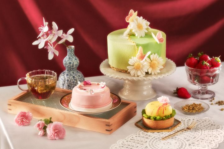 ▲「花漾年華」母親節蛋糕，以精品茶與花果茶為主體。　圖：台北喜來登大飯店／提供