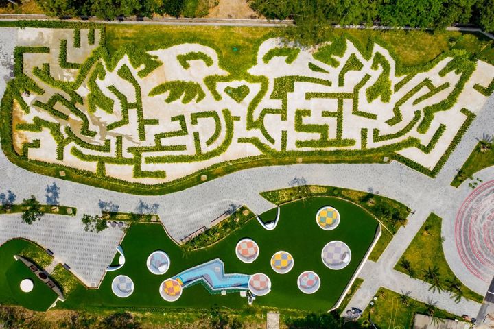 澄清湖生態迷宮花園為全台最大的生態迷宮花園。　圖：高雄市政府觀光局／提供