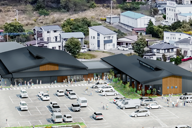 「旅行休息站 kawaguchiko base」網羅在地蔬果、地方特產、原創商品，另有餐廳、咖啡廳，非常適合作為旅行的中繼站。　圖：大伴Resort株式會社／來源
