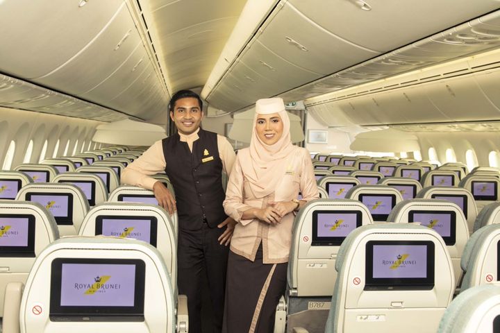 汶萊皇家航空於第29屆世界旅遊獎中，獲得亞洲領先航空公司、亞洲最佳機組人員、亞洲最佳商務艙再次提名。　圖：汶萊皇家航空／提供