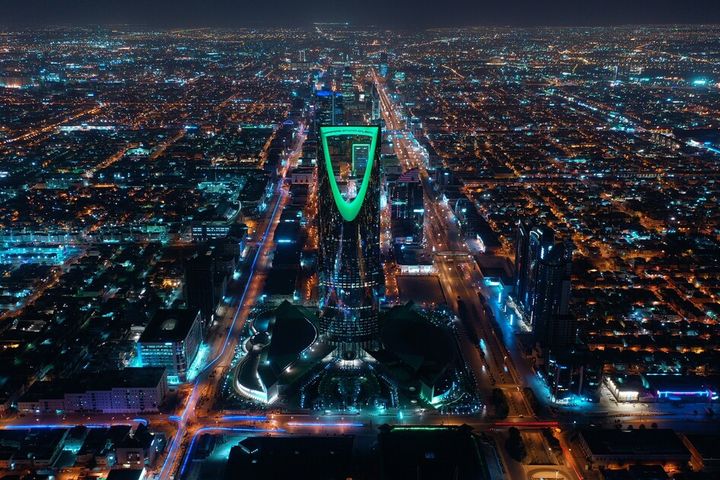 ▲沙烏地阿拉伯首都利雅德夜間俯瞰照。　圖：沙烏地阿拉伯旅遊局／提供
