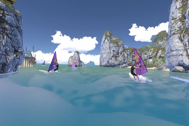 ▲「VR體感獨木舟」讓民眾感受滑行獨木舟的科技新體驗。　圖：大鵬灣國家風景區管理處／提供