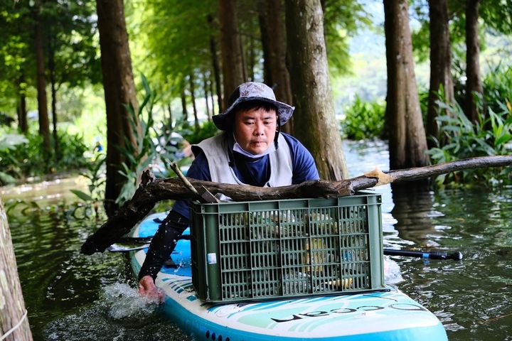 ▲遊客但玩的有勁，也更能體驗「減廢」其實也可以很簡單。　圖：日月潭國家風景區管理處／提供