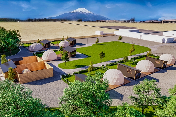 「Glamping Village TOTONOI 富士山中湖」在露營過程中能盡情眺望富士山美景。　圖：ブッキングリゾート／來源