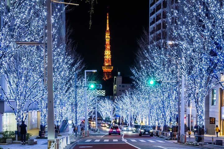 每年東京六本木長達400公尺的櫸坂林蔭大道點燈，是旅客最愛的拍照熱點。　圖：森ビル株式会社／來源