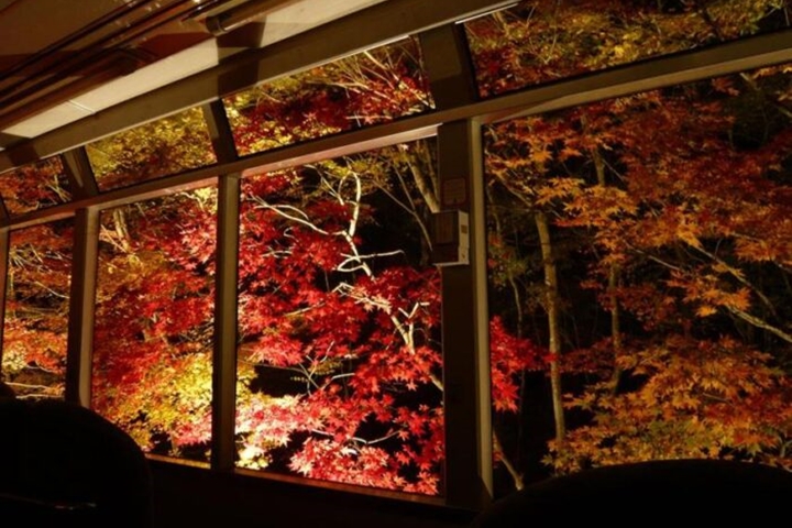 ▲叡山電車窗外紅葉景緻美到令人讚嘆。　圖：叡山電鉄株式会社／來源