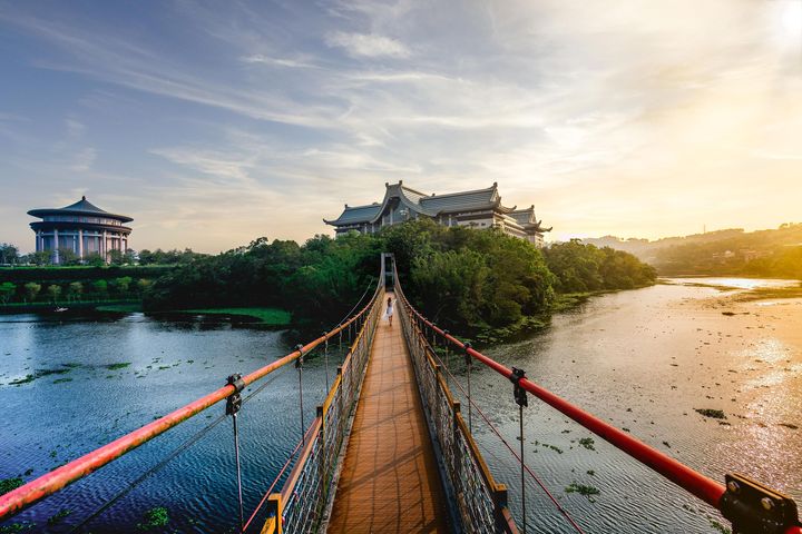 新竹峨眉湖細茅埔吊橋。　圖：參山國家風景區管理處／提供