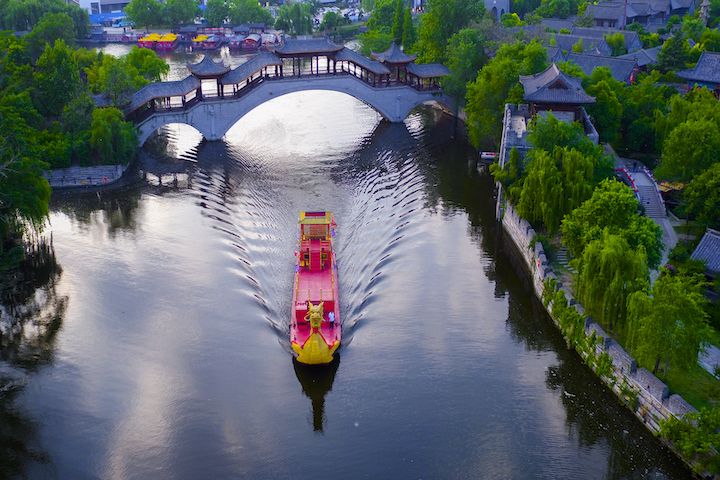 ▲京杭大運河古運河畔的台兒莊古城。　圖：海峽兩岸旅遊交流協會／提供