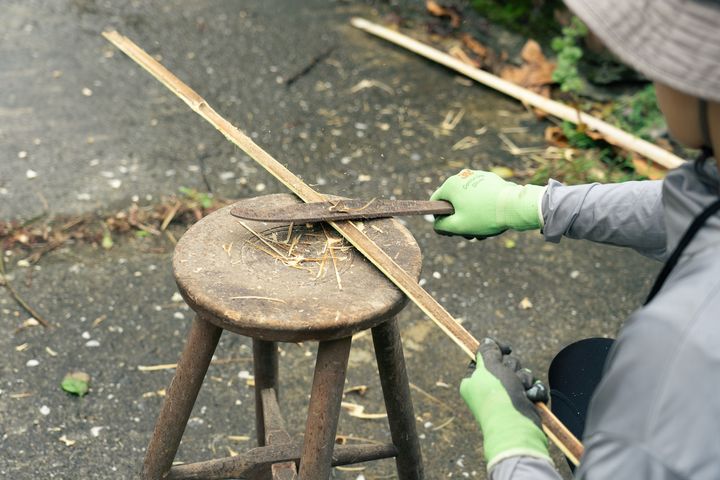 ▲阿美族傳統竹編材料整理。　圖：東部海岸風景區管理處／提供