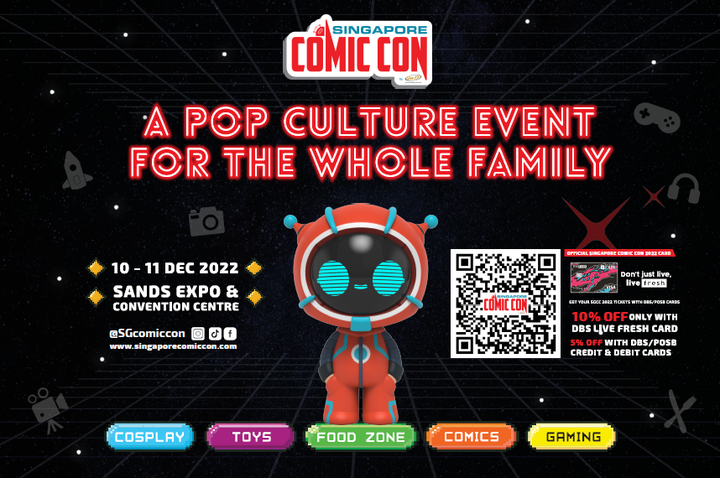 ▲讓動漫迷瘋狂的新加坡動漫展（Singapore Comic Con）將於2022年12月10日至11日舉行，是東南亞東西方流行文化的最佳終極慶典。　圖：新加坡旅遊局／來源