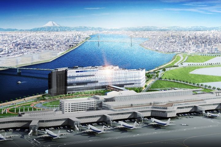 連結羽田機場的新複合式設施「HANEDA AIRPORT GARDEN」，興建全日本最大規模機場飯店，讓遊客在旅程上添增很大的便利性。　圖：ⒸSumitomo Fudosan Retail Management Co.,Ltd.／來源 