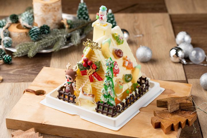 聖誕特製甜點－巧克力屋蛋糕。　圖：遠雄海洋公園／提供