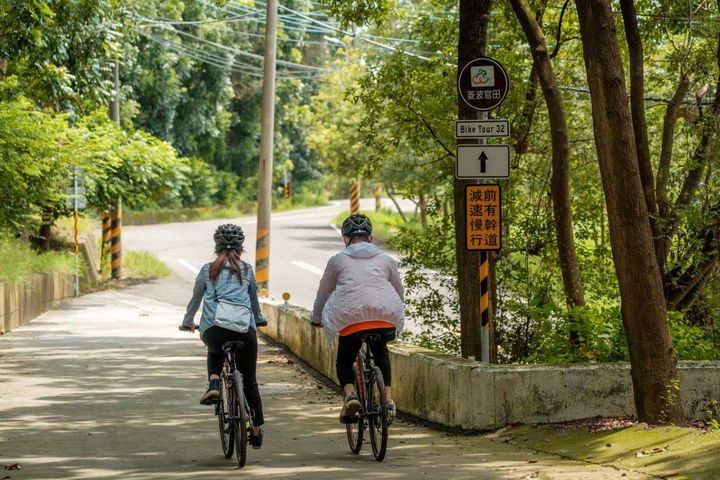 ▲菱波官田自行車道沿途風光明媚。　圖：西拉雅國家風景區管理處／提供