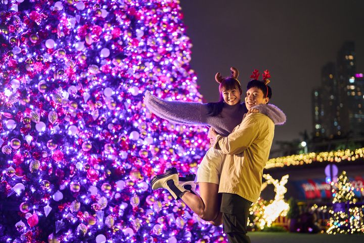 「香港繽紛冬日巡禮」打造香港戶外最高的巨型聖誕樹。　圖：香港旅遊發展局／提供