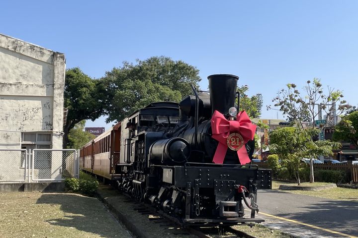 慶祝林鐵通車110週年，經過18個月修復的Shay21號蒸機復駛啟用。　圖：阿里山林業鐵路及文化資產管理處／提供 