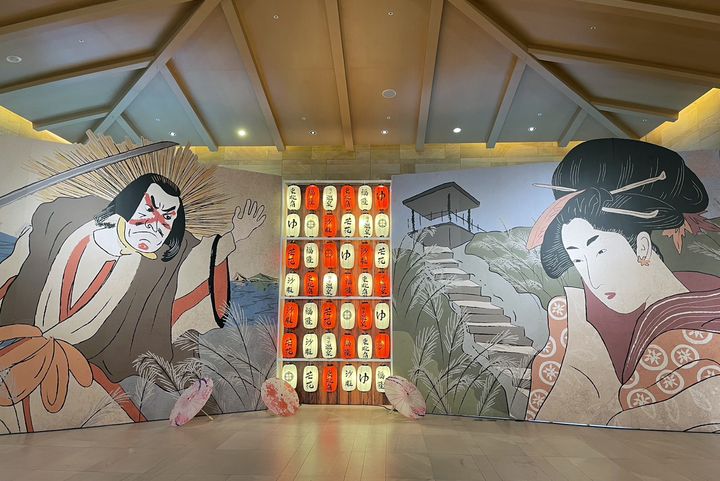 ▲四公尺高浮世繪主題展。　圖：福容大飯店／提供