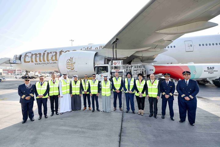 阿聯酋航空100%永續航空燃料執飛示範航班 邁向淨零排放新里程